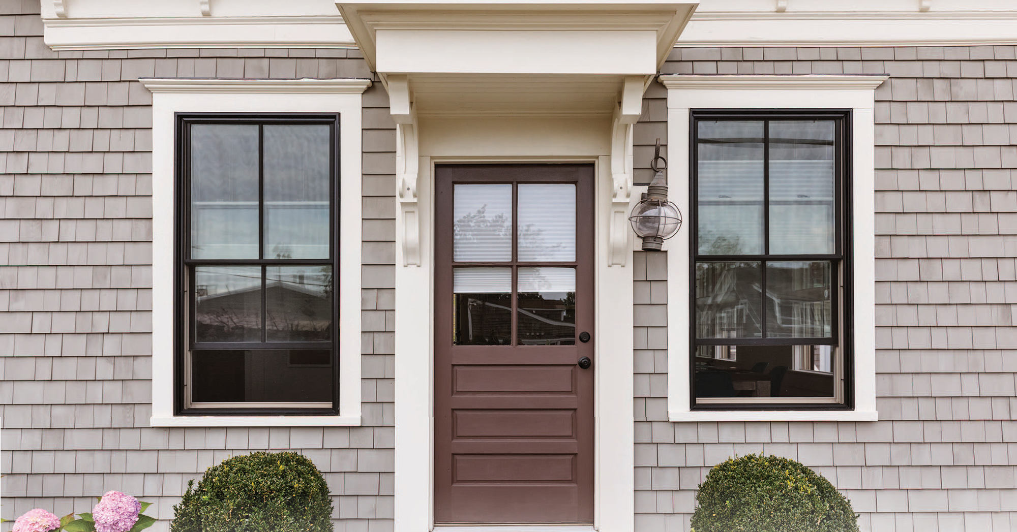 Home exterior, front door and windows